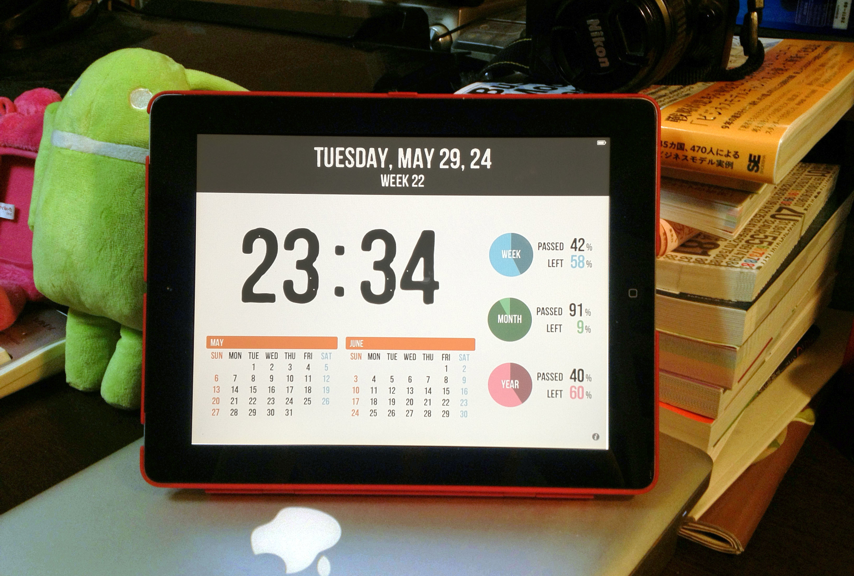 Ipadが素敵な卓上時計 カレンダになるアプリ Desk Clock Calendar Linker Journal Linker